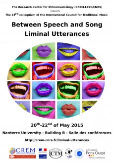 poster of the colloquim Liminal Utterances